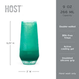 Champagne FREEZE Cooling Cup in Assorted Vivid Colors, CDU 12ct