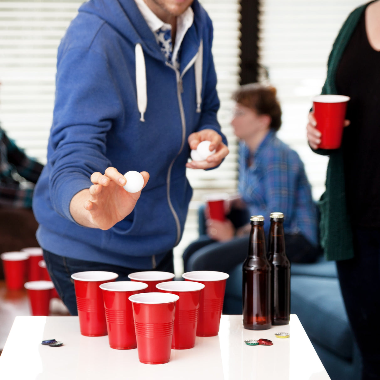 Party Beer Pong Kit, Hang Card & Bag