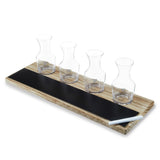 Wine Flight Serving Board and Carafe Set