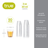 Party 2 oz Plastic Shot Glasses in Clear, Set of 50