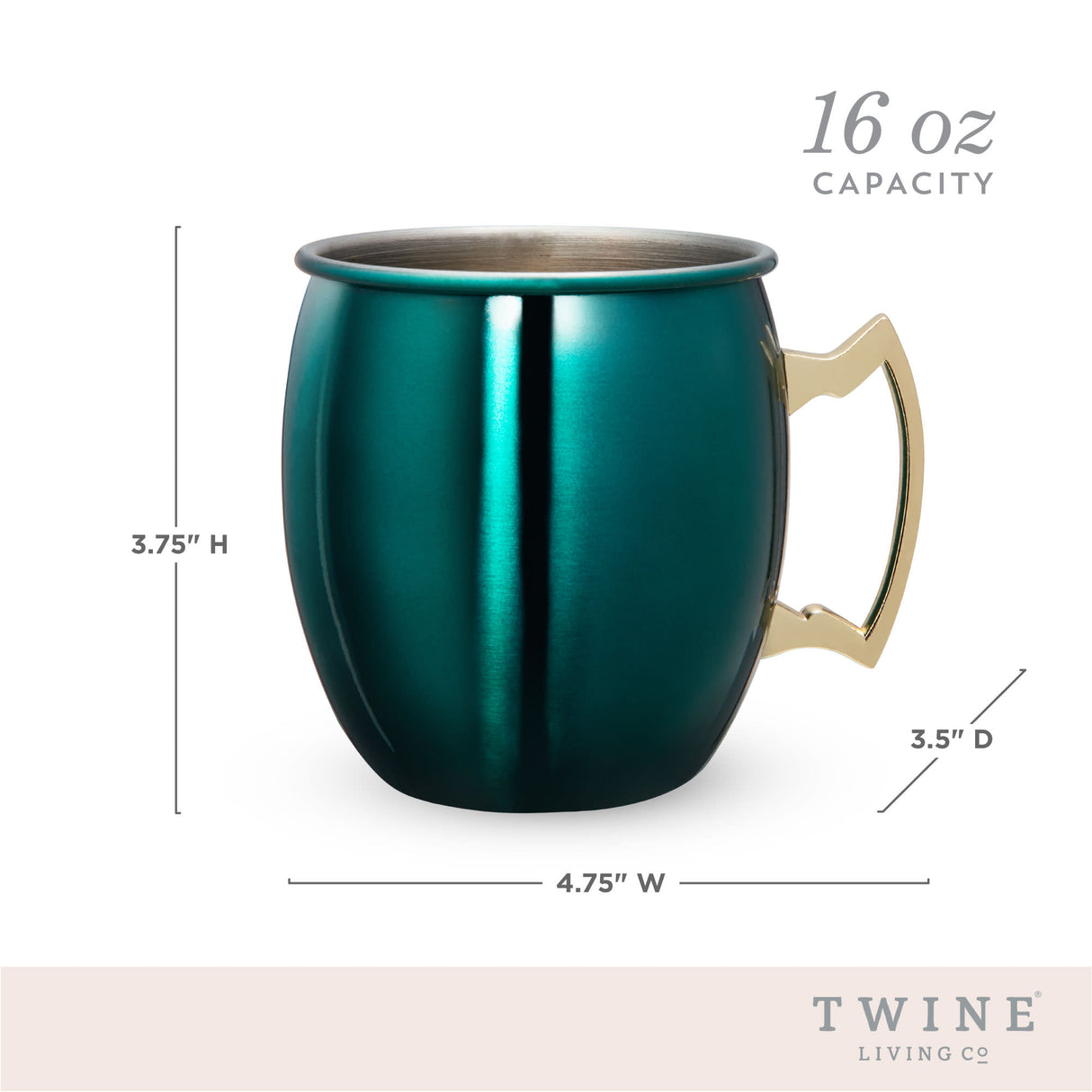 Moscow Mule Mug in Emerald Green