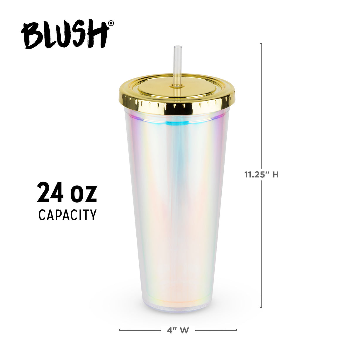 Glam Double Walled Tumbler in Iridescent