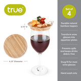 Topper Natural Bamboo Appetizer Glass Toppers