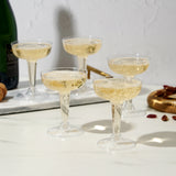 Party 5 oz Plastic Champagne Coupes in Clear, Set of 20
