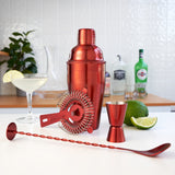 4-Piece Mixologist Barware Set in Red