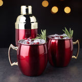 Moscow Mule Mug & Shaker Gift Set in Red