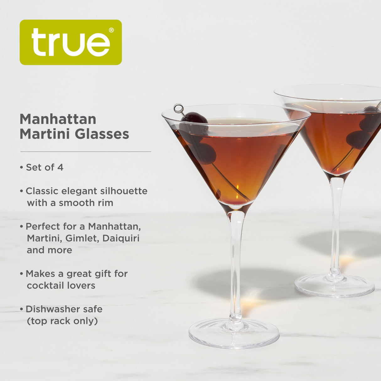 Manhattan Martini Glasses, Set of 4