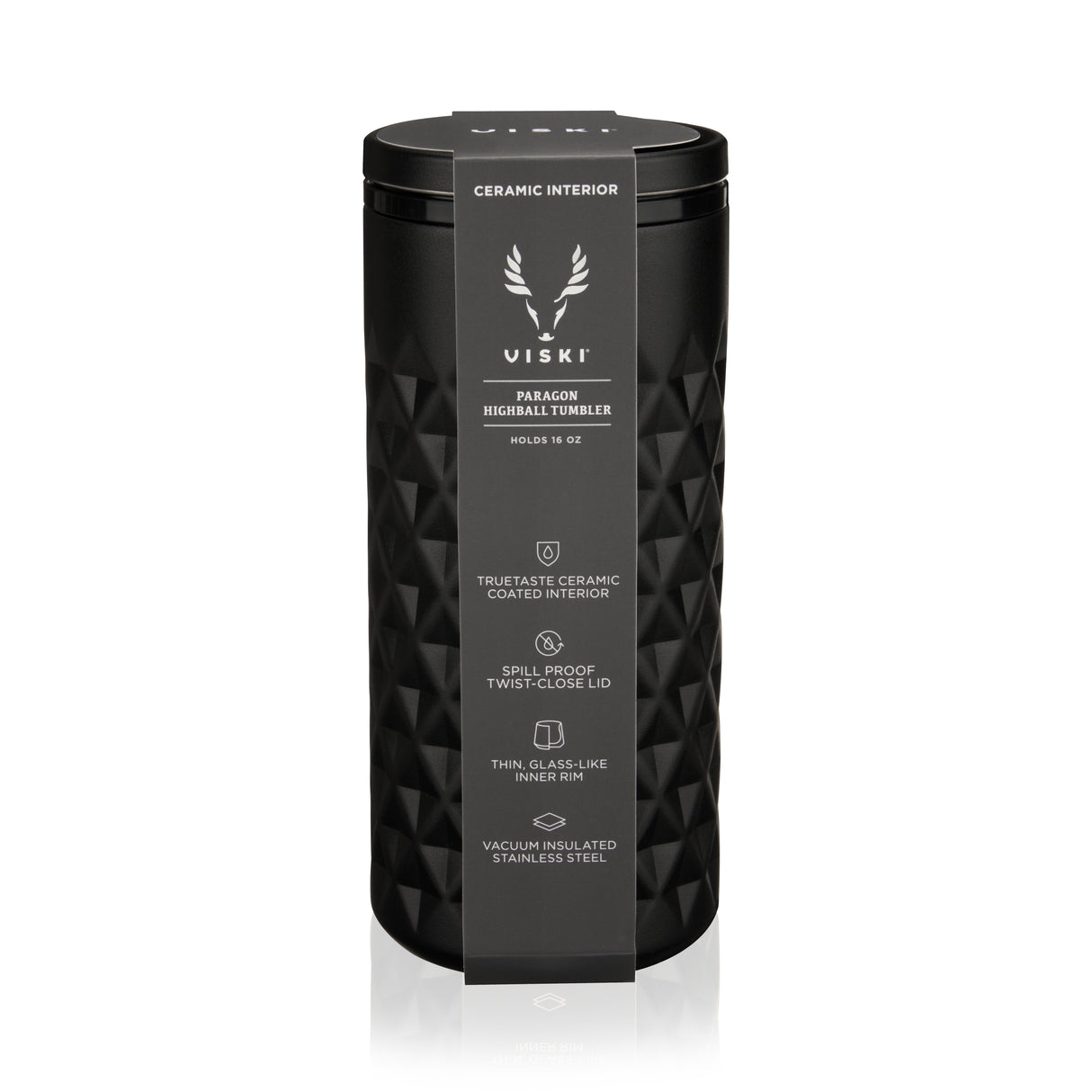 Paragon Stainless Steel Highball Tumbler in Obsidian