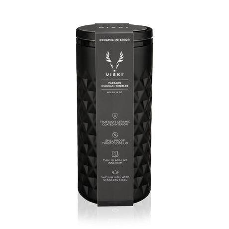 Paragon Stainless Steel Highball Tumbler in Obsidian
