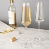 Raye Crystal Angled Champagne Flutes, Set of 2