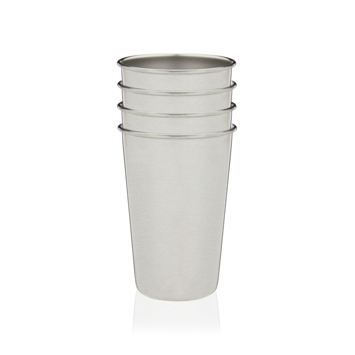 Stainless Steel Pint Cups, Set of 4