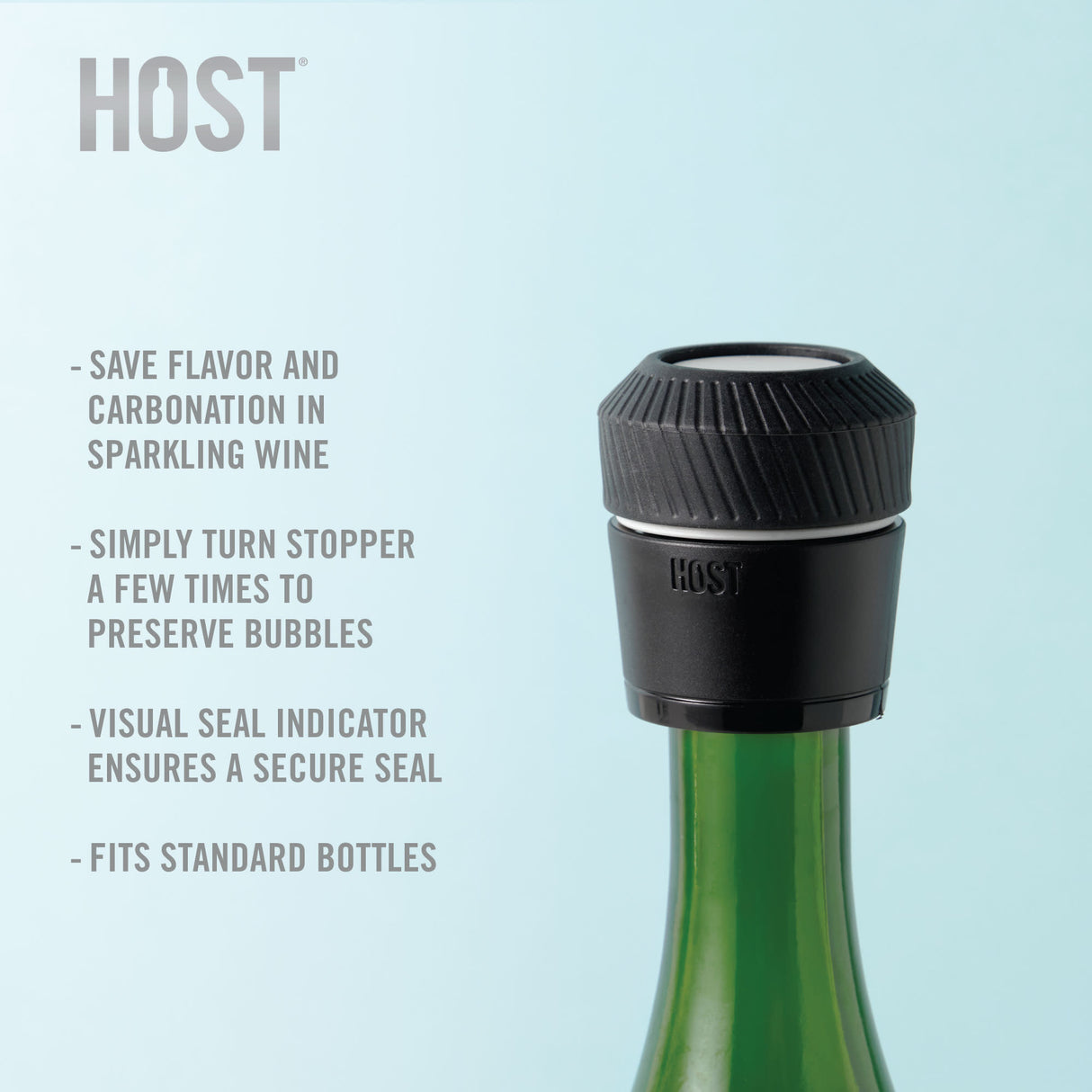 Champagne Stopper with Seal Indicator