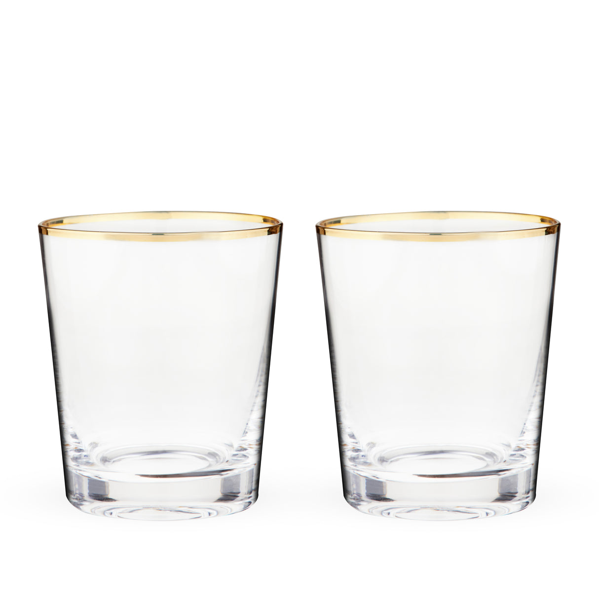 Gilded Glass Tumblers, Set of 2