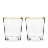 Gilded Glass Tumblers, Set of 2