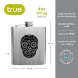 Trueflask 6 oz Stainless Steel Dia De Los Muertos Flask