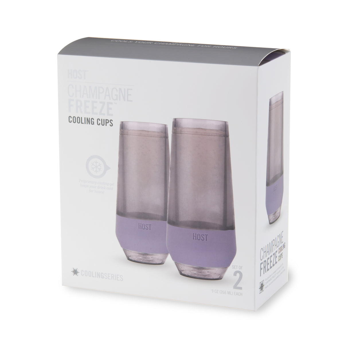 Champagne FREEZE Cooling Cup in Deep Lilac, Set of 2