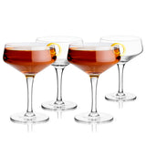 Raye Crystal Angled Coupe Glasses, Set of 4