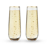 Starlight Stemless Champagne Flutes, Set of 2