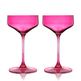 Reserve Nouveau Crystal Coupes in Berry, Set of 2