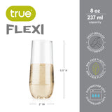 Flexi 8 oz Stemless Champagne Flute, Set of 2