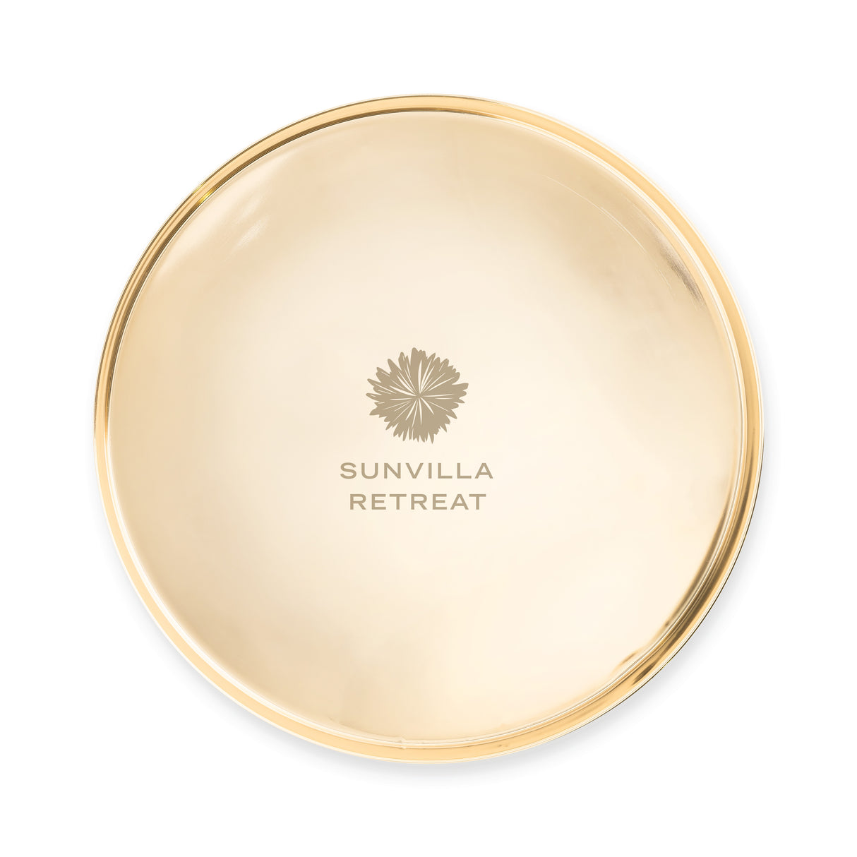 Belmont Round Serving Tray in Gold