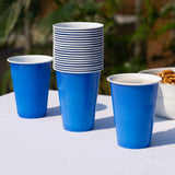 Party 16 oz Plastic Cups in Blue, Set of 50