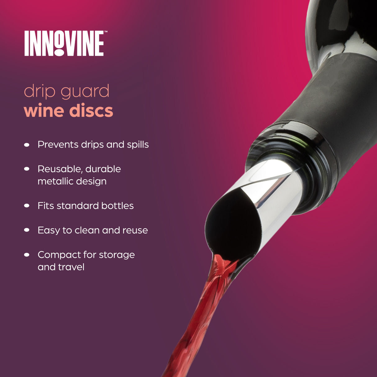 Drip Guard Wine Discs, Set of 6