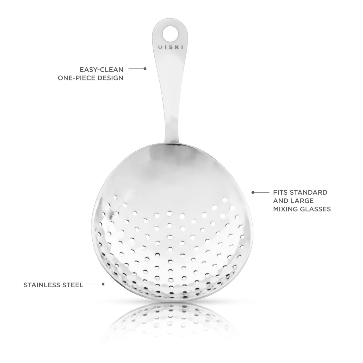 Harrison Julep Strainer in Stainless Steel