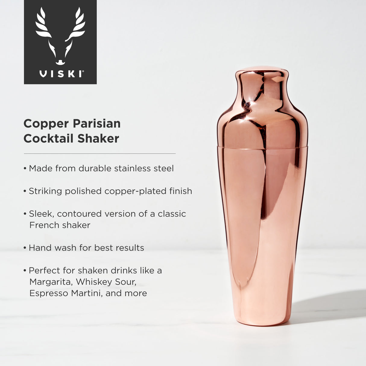 Summit Parisian Cocktail Shaker in Copper