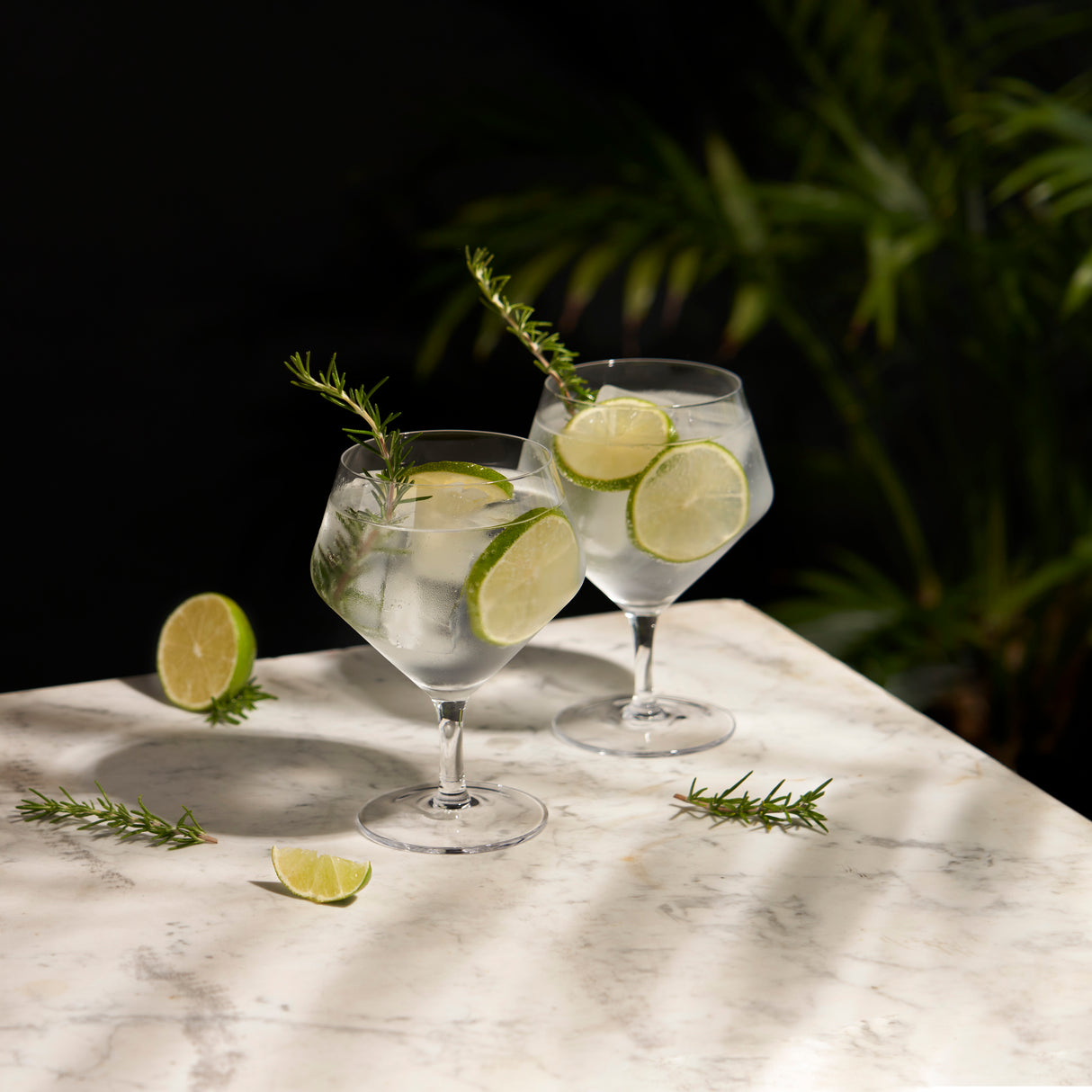 Raye Crystal Angled Gin & Tonic Glasses, Set of 2