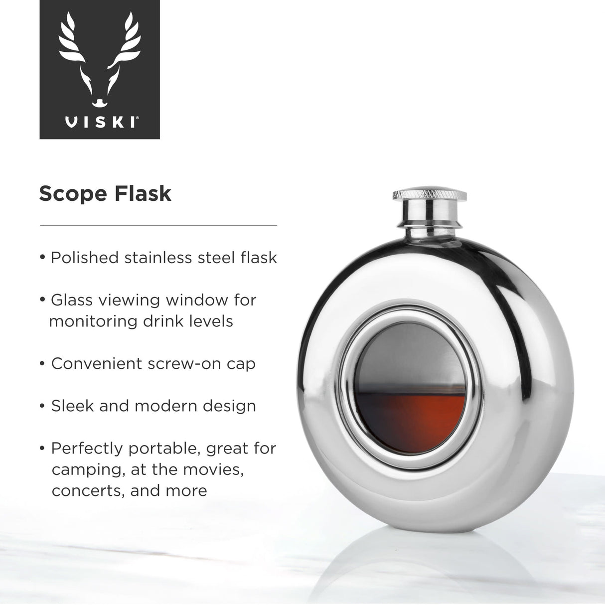 Irving 5 oz Scope Flask in Stainless Steel