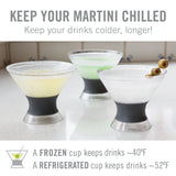 Martini FREEZE Cooling Cup in Gray, Set of 2