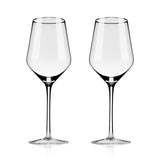 Raye Crystal Angled Chardonnay Glasses, Set of 2