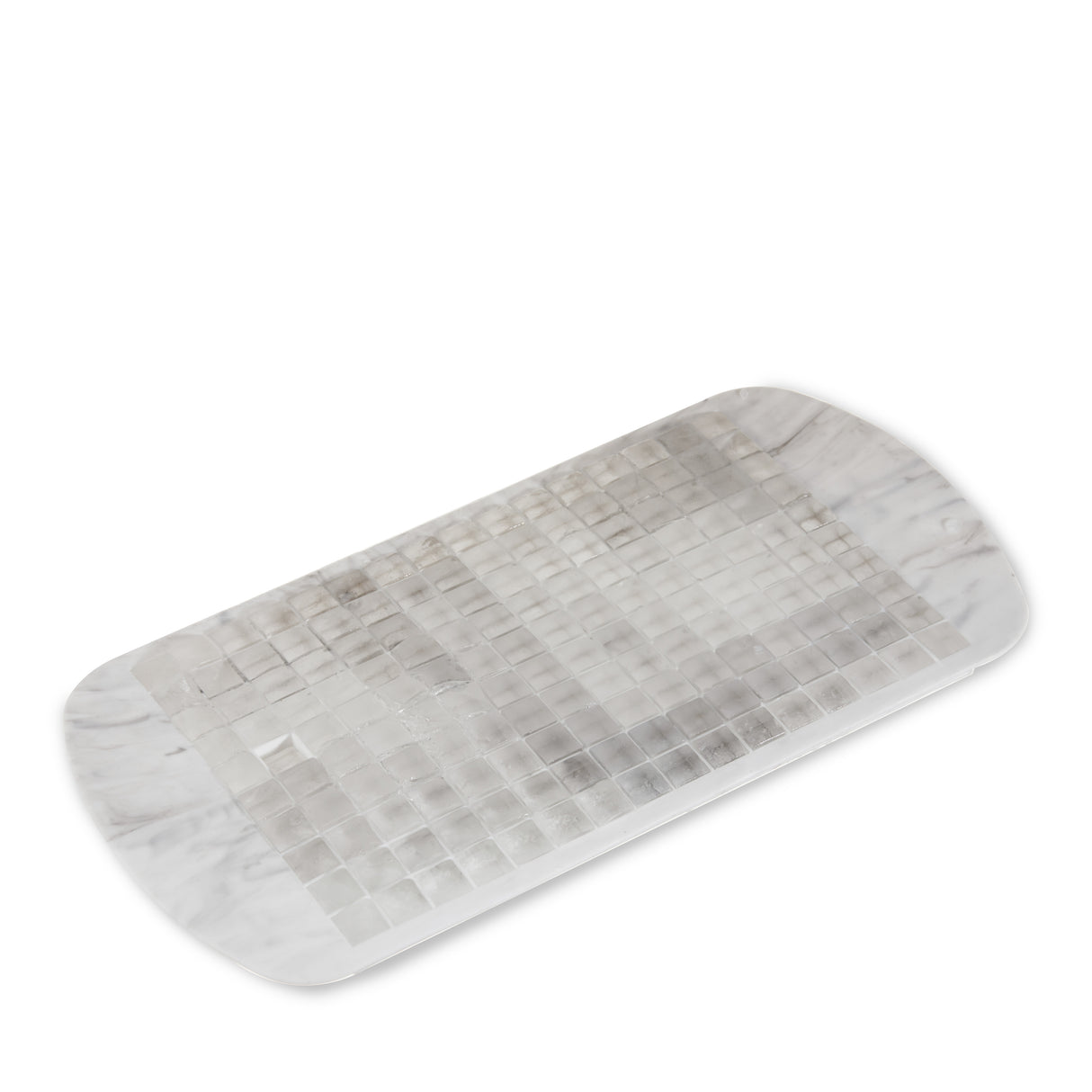 Mini Ice Cube Tray in Gray Marble