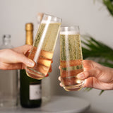 Stemless Champagne Flutes, Set of 4