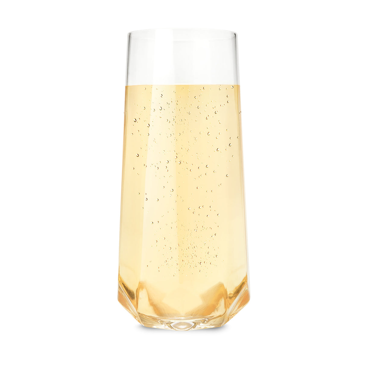 Seneca Crystal Faceted Stemless Champagne Flutes, Set of 2