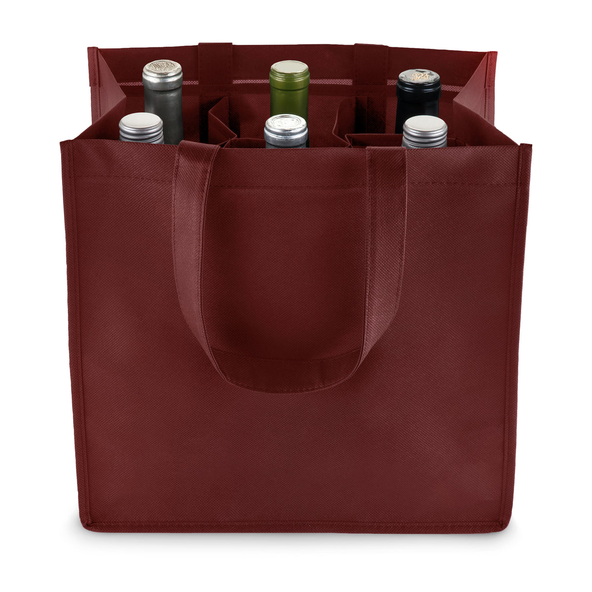 6-Bottle Non-Woven Tote in Red