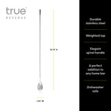 Twirl Bar Spoon in Stainless Steel