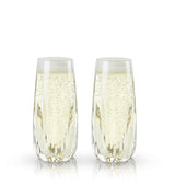 Cactus Crystal Stemless Champagne Flutes, Set of 2