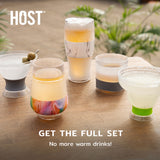 Wine FREEZE XL Cooling Cup in Assorted Vivid Colors, Set of 4