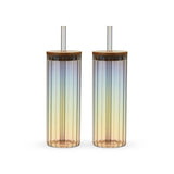 Rainbow Luster Tumblers, Set of 2