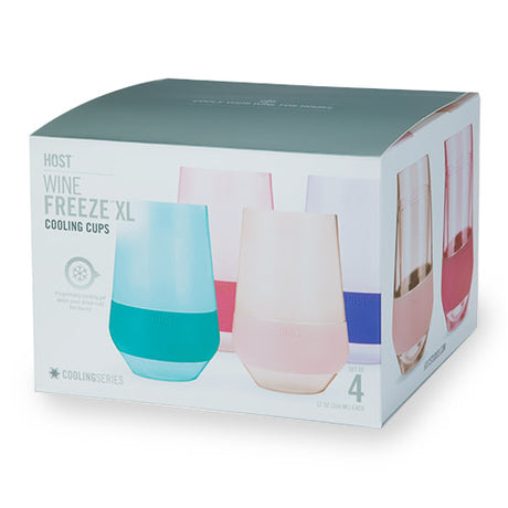 Wine FREEZE XL Cooling Cup in Tinted, Set of 4