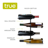 Wall Mounted 4-Bottle Wine Rack