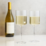 Laurel Crystal White Wine Glasses, Set of 2