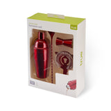 4-Piece Mixologist Barware Set in Red