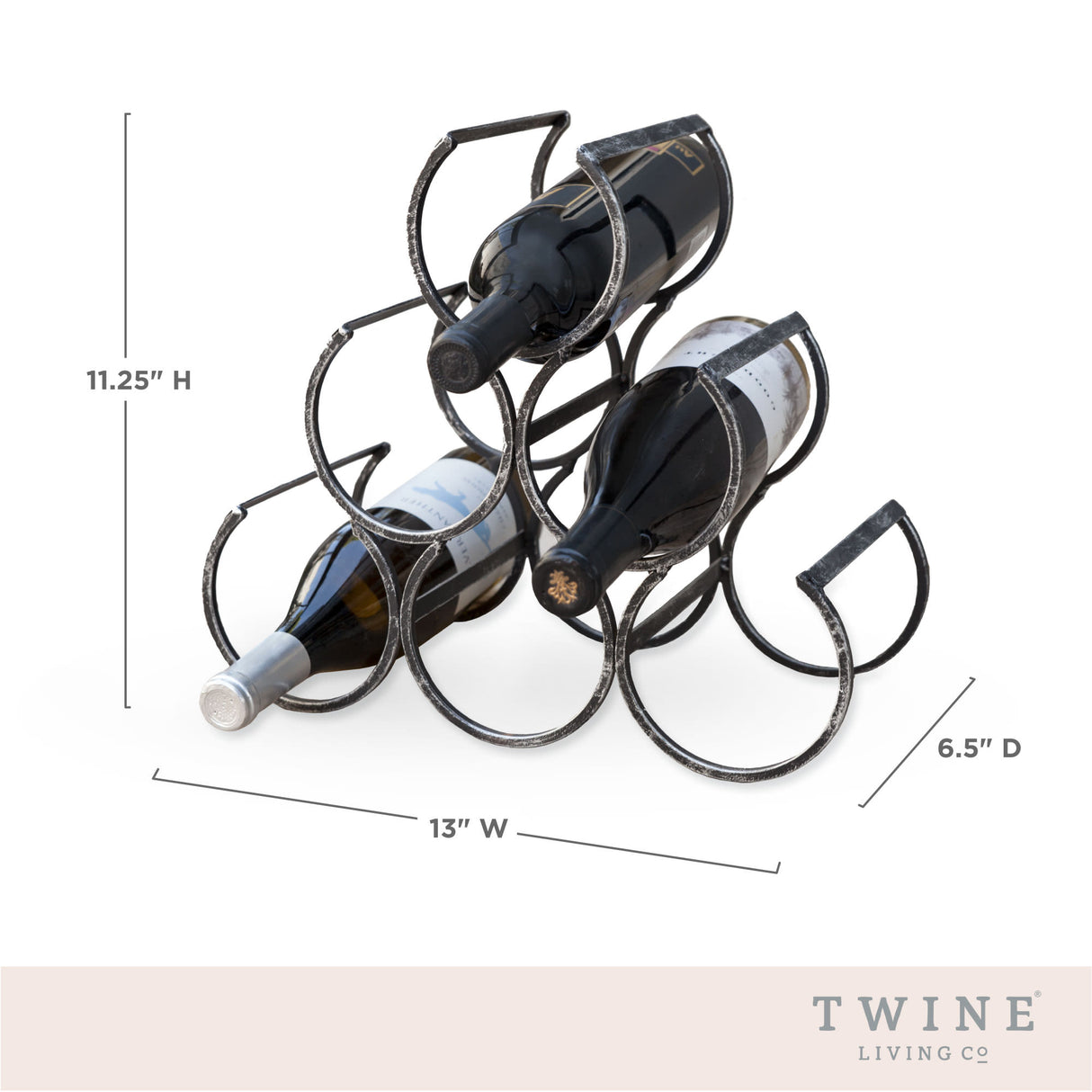 Wine Shrine 6-Bottle Metal Wine Rack