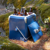 Vintage Metal Cooler in Blue