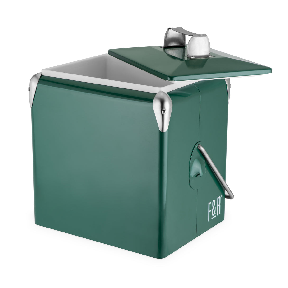 Vintage Metal Cooler in Green