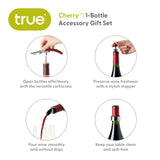 Cherry Single Bottle Box & Wine Tool Gift Set