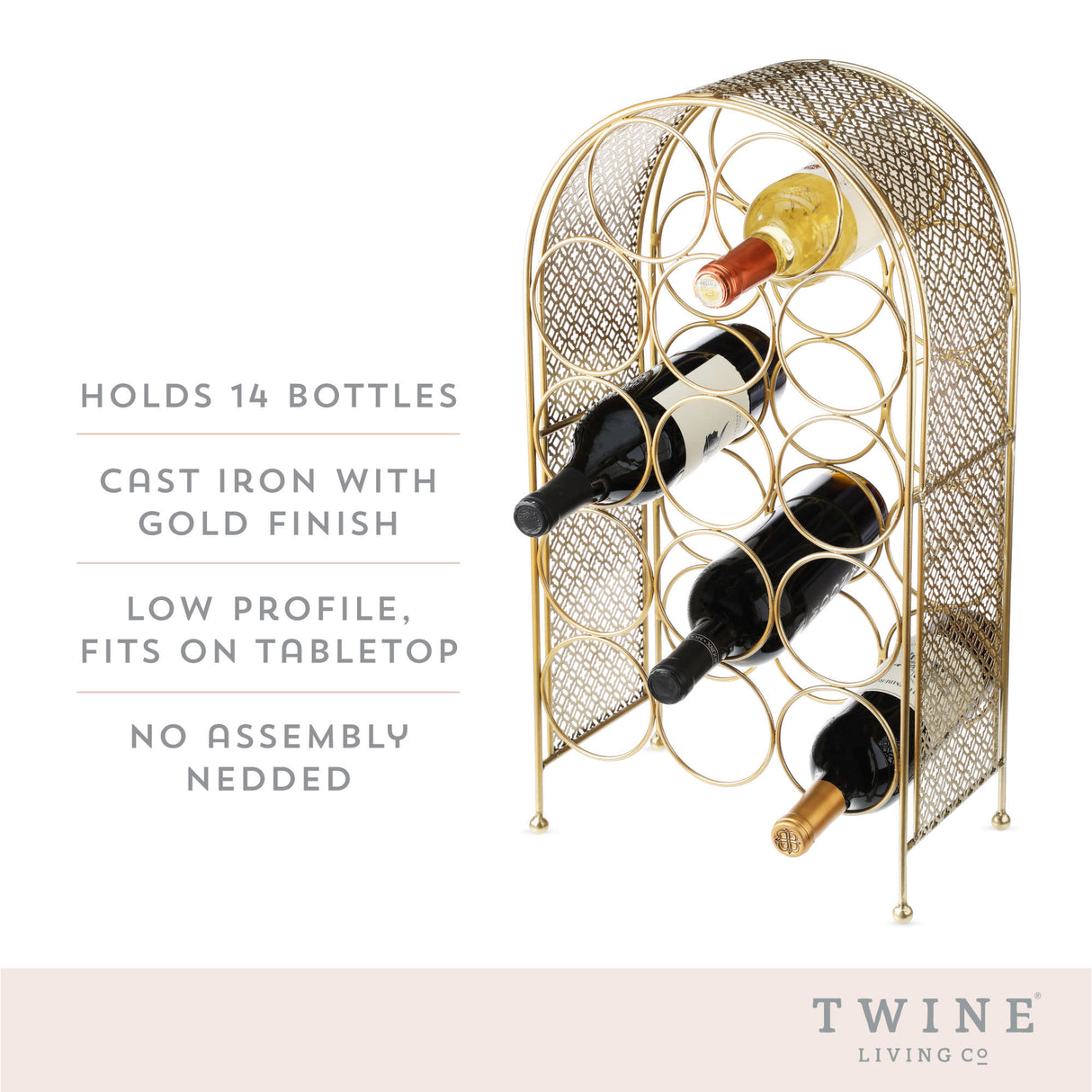 Trellis 14-Bottle Wine Rack